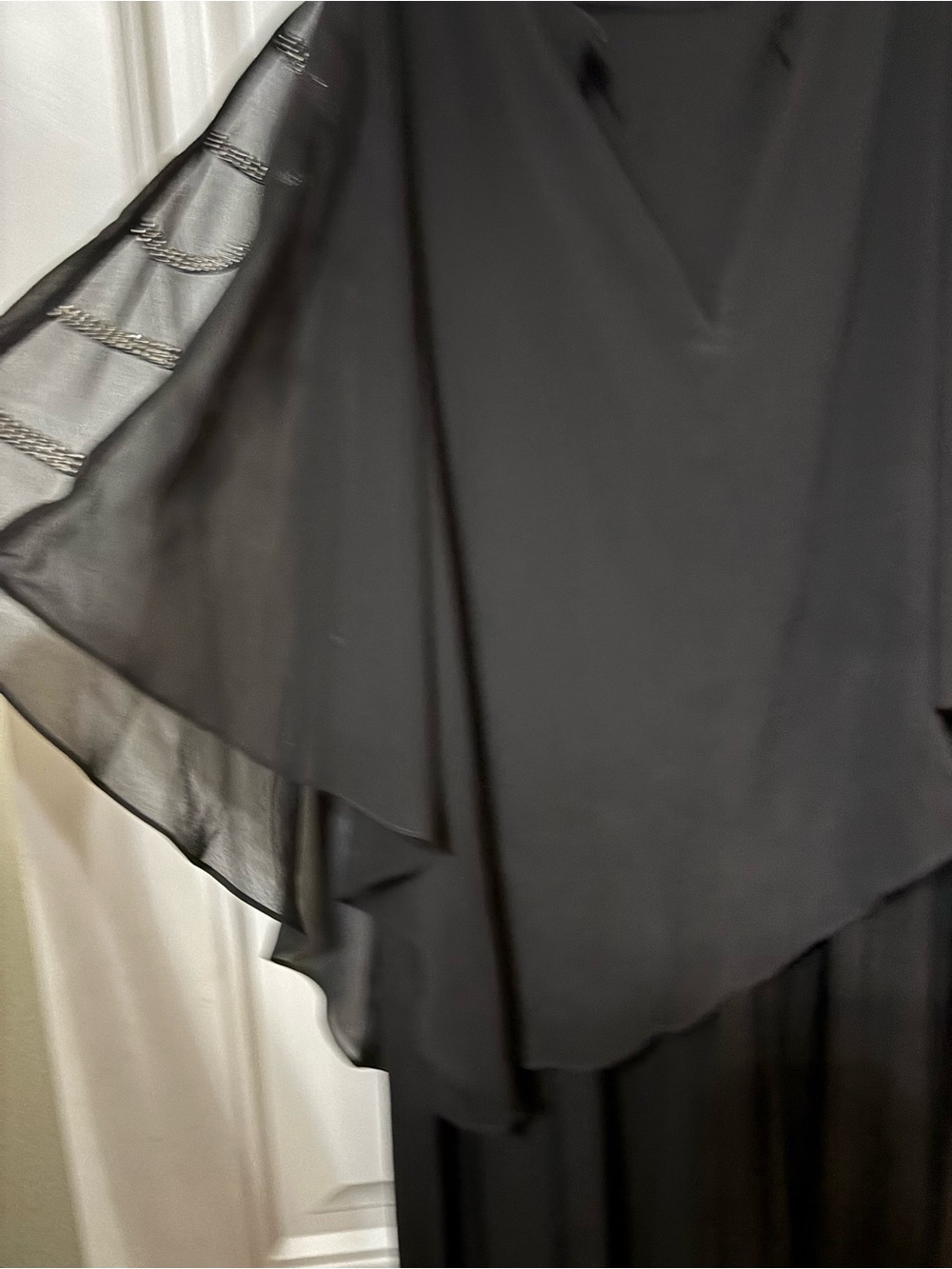 MSK Black Jumpsuit with Embellished Silver Straps - Picture 4 of 6